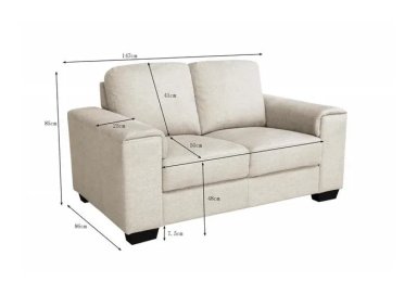 SOFÁ RIPLEY HOME SEVILLA 2 CUERPOS TELA BEIGE - 3
