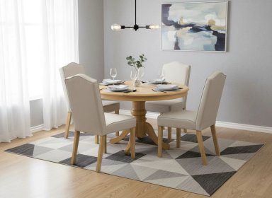 JUEGO COMEDOR RIPLEY HOME VALENTINA 4 SILLAS MADERA