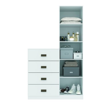 CÓMODA RIPLEY HOME BLANCO 4 CAJONES + ESPEJO CLOSET - 4