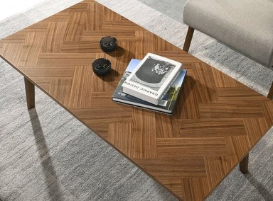 MESA DE CENTRO RIPLEY HOME CHEVRON MARRÓN CLARO 120X60 CM - 4