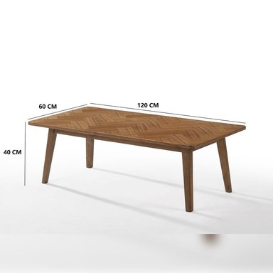 MESA DE CENTRO RIPLEY HOME CHEVRON MARRÓN CLARO 120X60 CM - 5