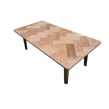 MESA DE CENTRO RIPLEY HOME CHEVRON MARRÓN CLARO 120X60 CM - 8