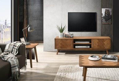 MESA DE TV RIPLEY HOME CENTURY MARRÓN HASTA 65"