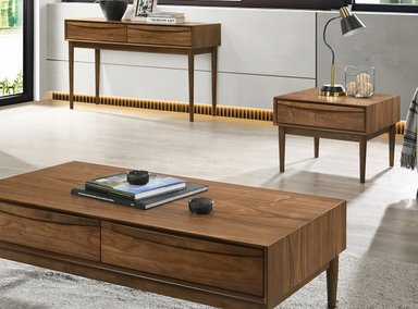 MESA SALA CENTRO RIPLEY HOME MID CENTURY MARRÓN 120 X 60 CM CAJÓN - 2