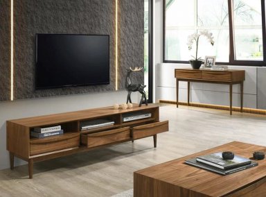 MESA DE TV RIPLEY HOME CENTURY CON CAJÓN MARRÓN HASTA 65"