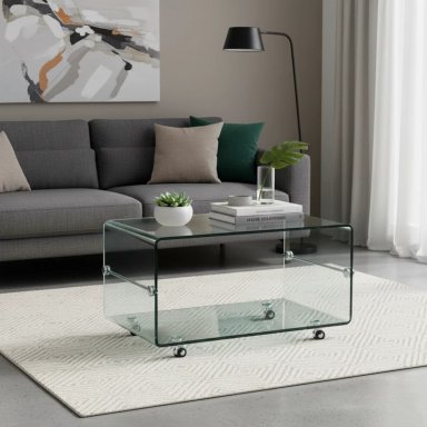 MESA DE CENTRO RIPLEY HOME LUREN TRANSPARENTE 80X50 CM - 1