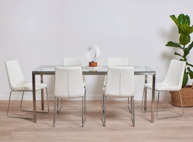 SET X 2 SILLAS DE COMEDOR RIPLEY HOME JANE BLANCA - 6