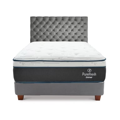 DORMITORIO AMERICANO DRIMER PURE FRESH 1.5 PLAZAS + BOX TARIMA GRIS PLATA - 2