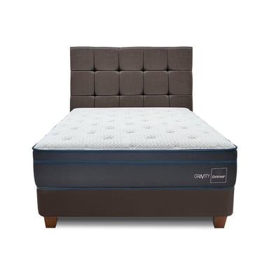 DORMITORIO AMERICANO DRIMER GRAVITY 2 PLAZAS + BOX TARIMA MARRÓN + CABECERA - 2