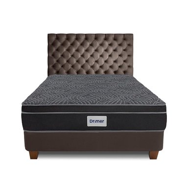 DORMITORIO AMERICANO DRIMER VENTUS 2 PLAZAS + BOX TARIMA MARRÓN + CABECERA - 2