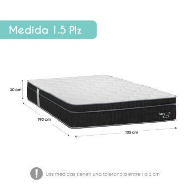 DORMITORIO RIZZOLI TARENTO 1.5 PLAZAS MARRÓN CLARO - 6