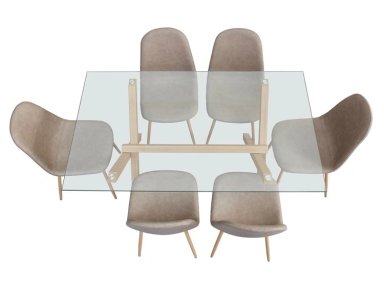 JUEGO COMEDOR RIPLEY HOME MUSSO 6 SILLAS HUMO - 3