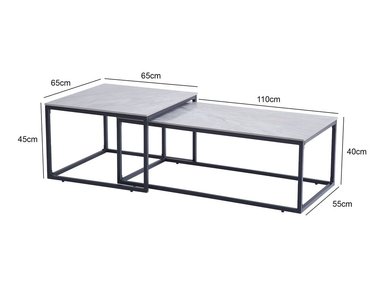 MESA CENTRO SALA RIPLEY HOME DALLAS GRIS SETX2 - 3