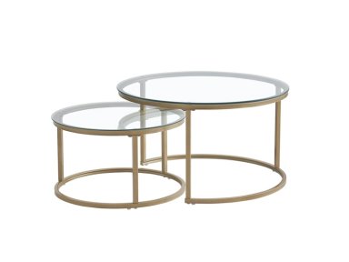 MESA DE CENTRO RIPLEY HOME SETX2 CANNES TRANSPARENTE - 2