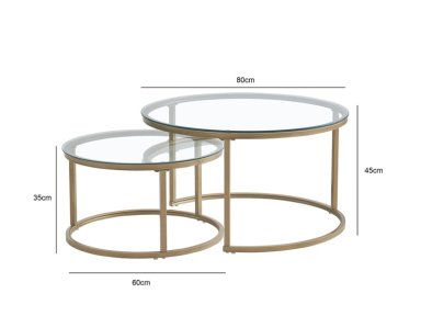 MESA DE CENTRO RIPLEY HOME SETX2 CANNES TRANSPARENTE - 3