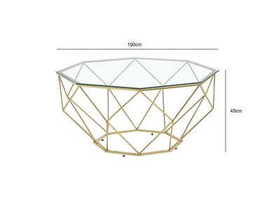MESA DE CENTRO RIPLEY HOME DIAMANTE DORADO 100X100 CM - 3