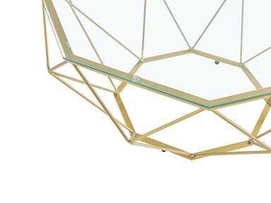 MESA DE CENTRO RIPLEY HOME DIAMANTE DORADO 100X100 CM - 4