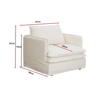 SILLÓN MAISON LINETT LILLE IVORY - 3