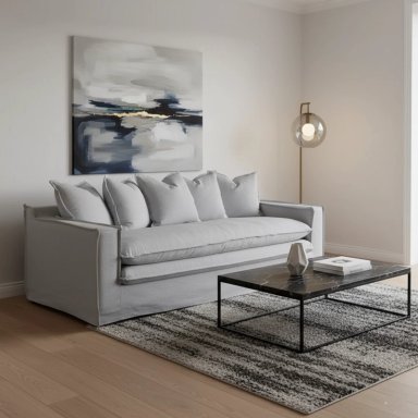 SOFÁ DOLBLE COJÍN MAISON LINETT LILLE 3 CUERPOS GRIS