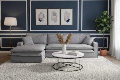 SECCIONAL IZQUIERDO MAISON LINETT LILLE 5 CUERPOS GRIS