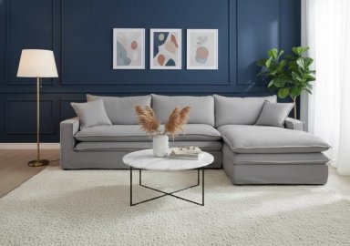 SECCIONAL DERECHO MAISON LINETT LILLE 5 CUERPOS GRIS