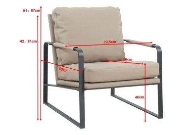 BUTACA RIPLEY HOME WEIL TAUPE - 3