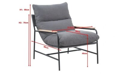 BUTACA RIPLEY HOME BERLIN GRIS - 4