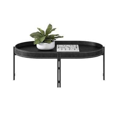MESA DE CENTRO RIPLEY HOME MÓNACO NEGRO 93X57 CM - 4