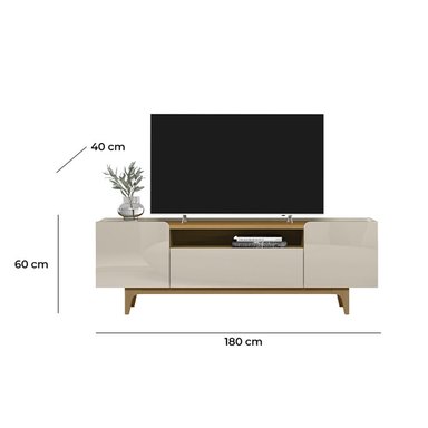 MESA TV RIPLEY HOME ORLANDO 180 X 40 CM OFF WHITE - 3