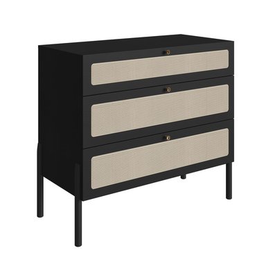 COMODA MAISON LINETT LOUISE 3 CAJONES NEGRO - 4