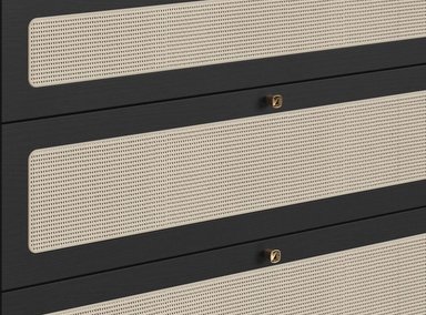 COMODA MAISON LINETT LOUISE 3 CAJONES NEGRO - 8