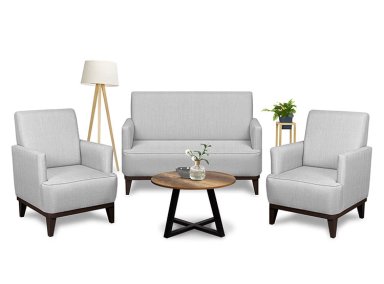 JUEGO DE SALA FORLI HAVANA 2-1-1 CUERPOS PLATA