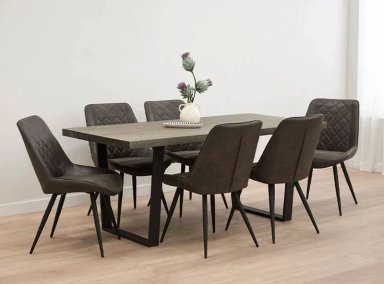 MESA COMEDOR RIPLEY HOME MARCELO GRIS 180 X 90 CM - 7