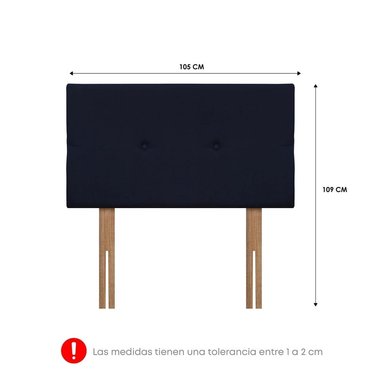 DORMITORIO AMERICANO FORLI SONIC 1.5 PLAZAS AZUL - 7