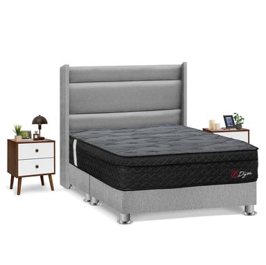 DORMITORIO AMERICANO FORLI DIJON QUEEN + CABECERA DE LUXE LÍNEA + VELADOR - 2