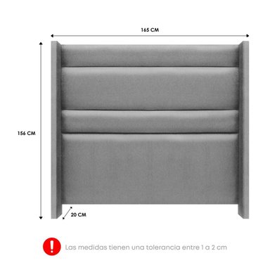 DORMITORIO AMERICANO FORLI DIJON QUEEN + CABECERA DE LUXE LÍNEA + VELADOR - 7