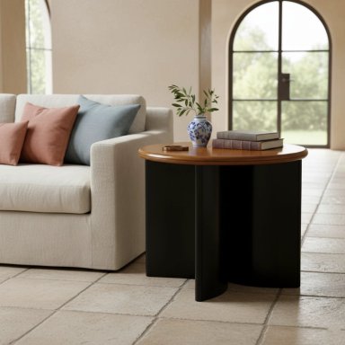 MESA LATERAL MAISON LINETT PIER CAFÉ 70X70 CM