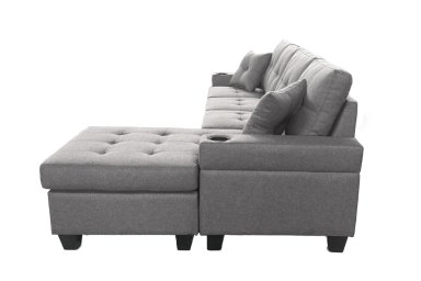 SECCIONAL INTERCAMBIABLE RIPLEY HOME ALESSANDRO 4 CUERPOS GRIS OSCURO - 4