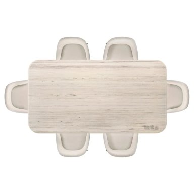 JUEGO COMEDOR MAISON LINETT CELINE 6 SILLAS BEIGE - 3