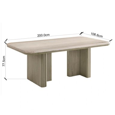 JUEGO COMEDOR MAISON LINETT CELINE 6 SILLAS BEIGE - 4