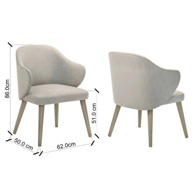 JUEGO COMEDOR MAISON LINETT CELINE 6 SILLAS BEIGE - 5