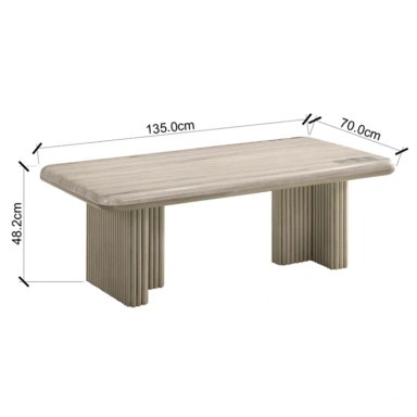 MESA CENTRO SALA MAISON LINETT CELINE BEIGE 135 X 70 CM - 4