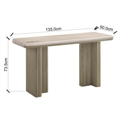 RECIBIDOR MAISON LINETT CELINE MÁRMOL BEIGE 135X50 CM - 4