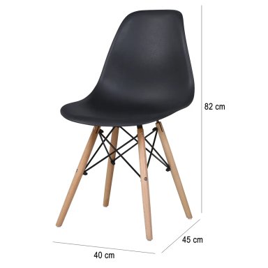 SILLA DE COMEDOR RIPLEY HOME NEW ANTONIA NEGRO - 4