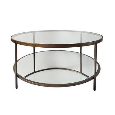 MESA DE CENTRO RIPLEY HOME BRASS ESPEJO 90X90 CM - 2