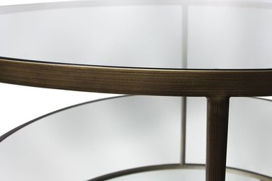 MESA DE CENTRO RIPLEY HOME BRASS ESPEJO 90X90 CM - 7