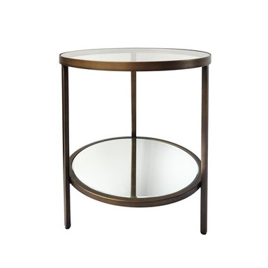 MESA LATERAL RIPLEY HOME BRASS ESPEJO 42X42 CM - 2