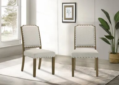 SET X2 SILLAS DE COMEDOR RIPLEY HOME HAGEN MADERA BEIGE - 2