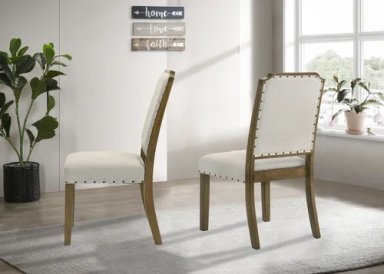 SET X2 SILLAS DE COMEDOR RIPLEY HOME HAGEN MADERA BEIGE - 5