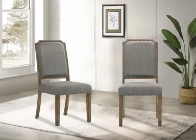 SET X2 SILLAS DE COMEDOR RIPLEY HOME HAGEN MADERA GRIS - 2